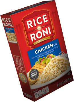 Rice-A-Roni chicken flavor box.