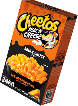 Cheetos Mac 'N Cheese, Bold & Cheesy box.